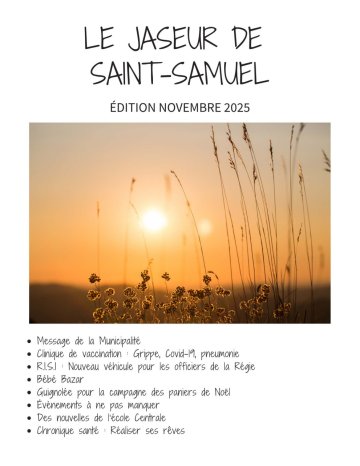 Édition de novembre 2025